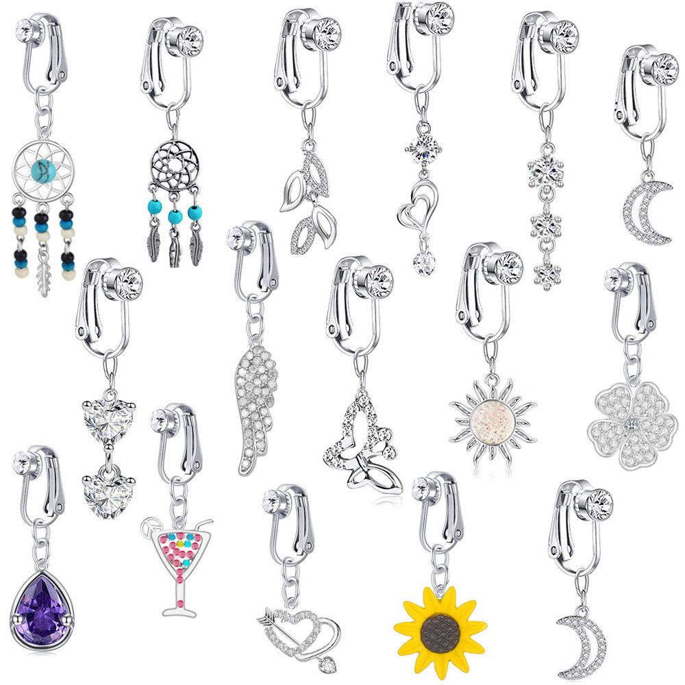 Body Jewelry And Earrings - Faux Fake Belly Butterfly Fake Belly