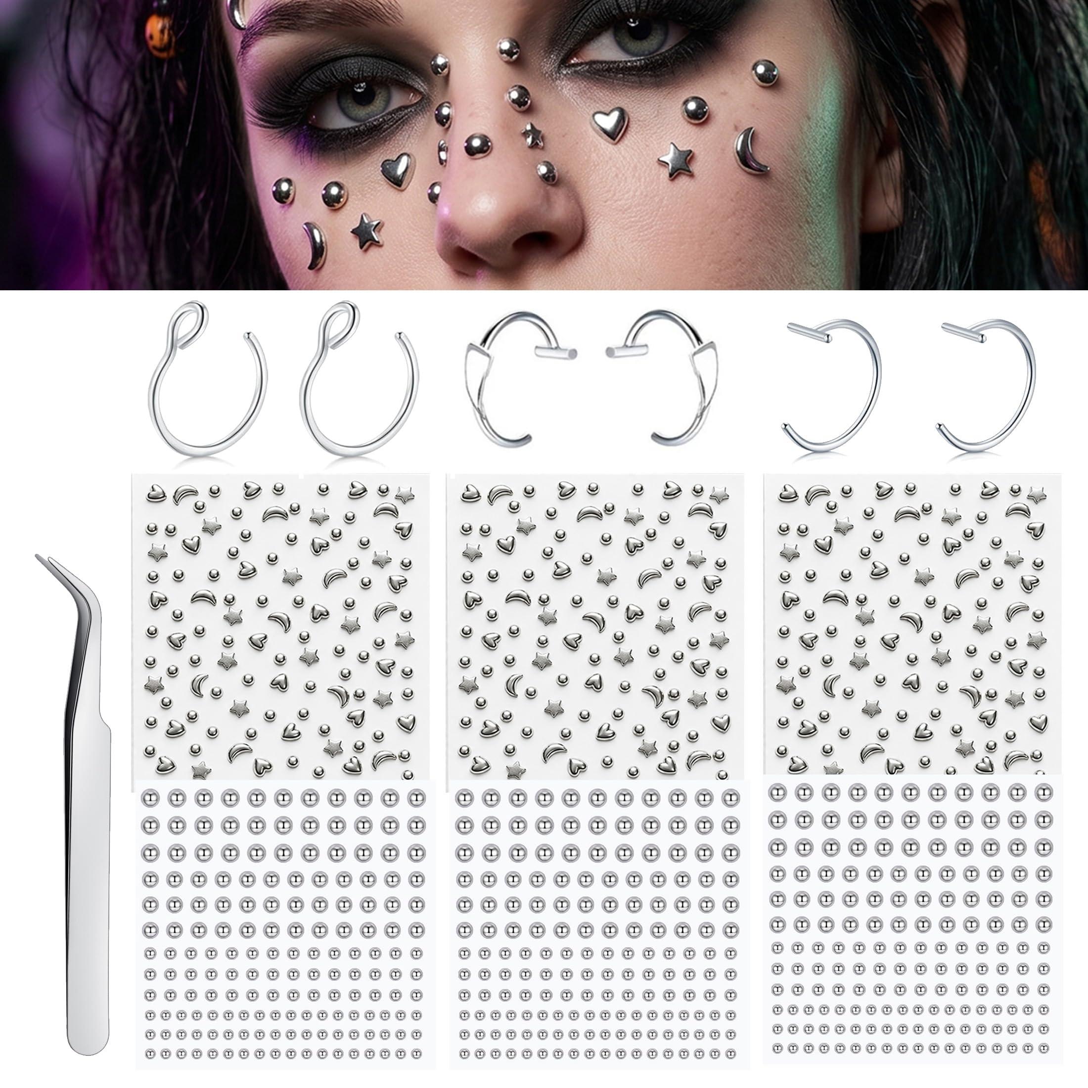 Body Jewelry Piercing - Fake Piercings Balls Stick on Nose