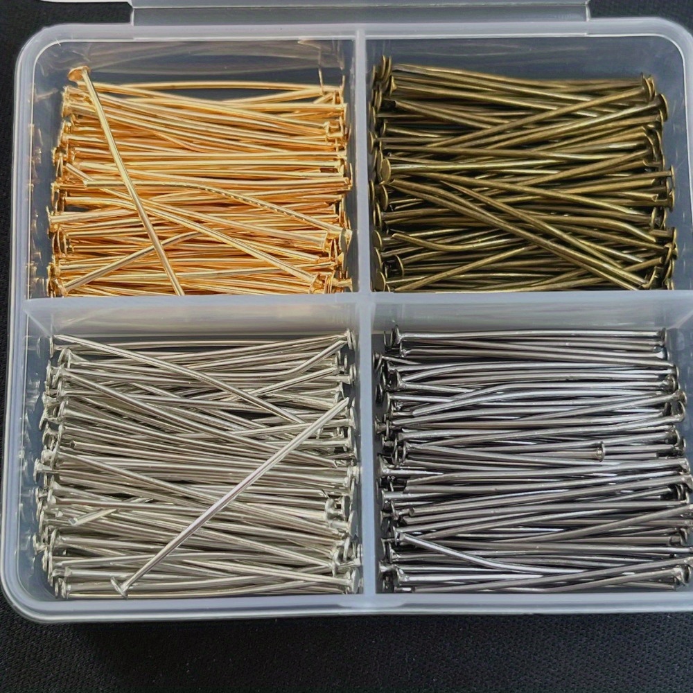 Body Jewelry Organizer - 400pcs Mixed Iron Head Pins 30mm