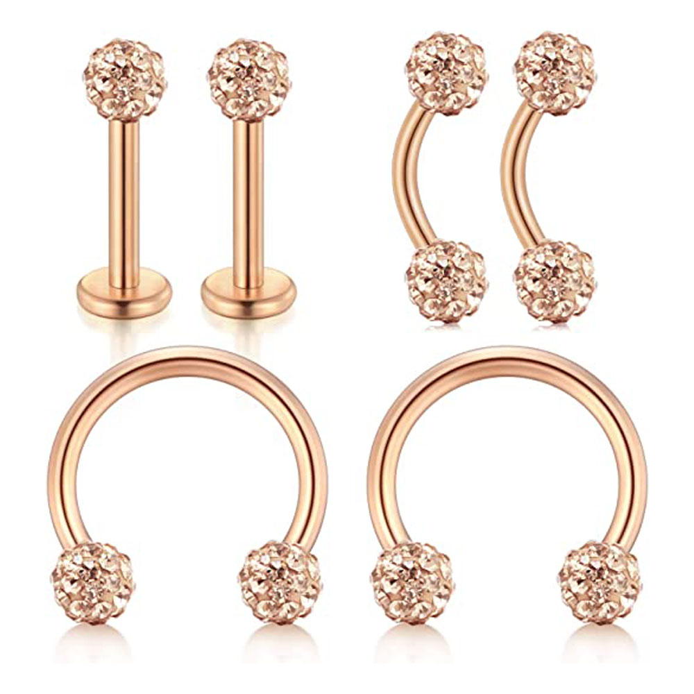 Body Jewelry Vertical Labret - 16G Forwards Helix Conch Rook Tragus