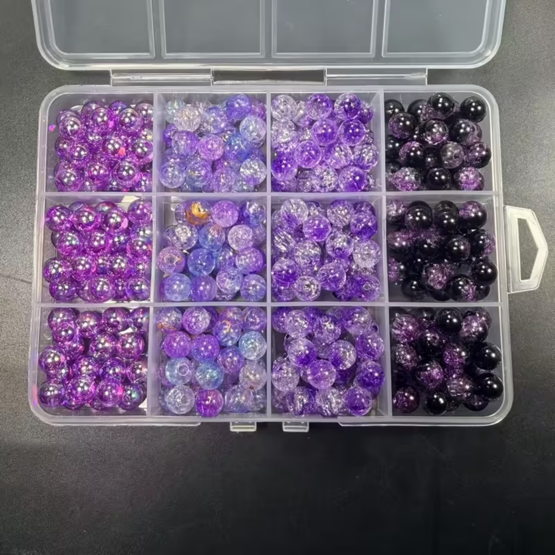 Body Jewelry Organizer - 8mm Black Purple Series, Dark Charm