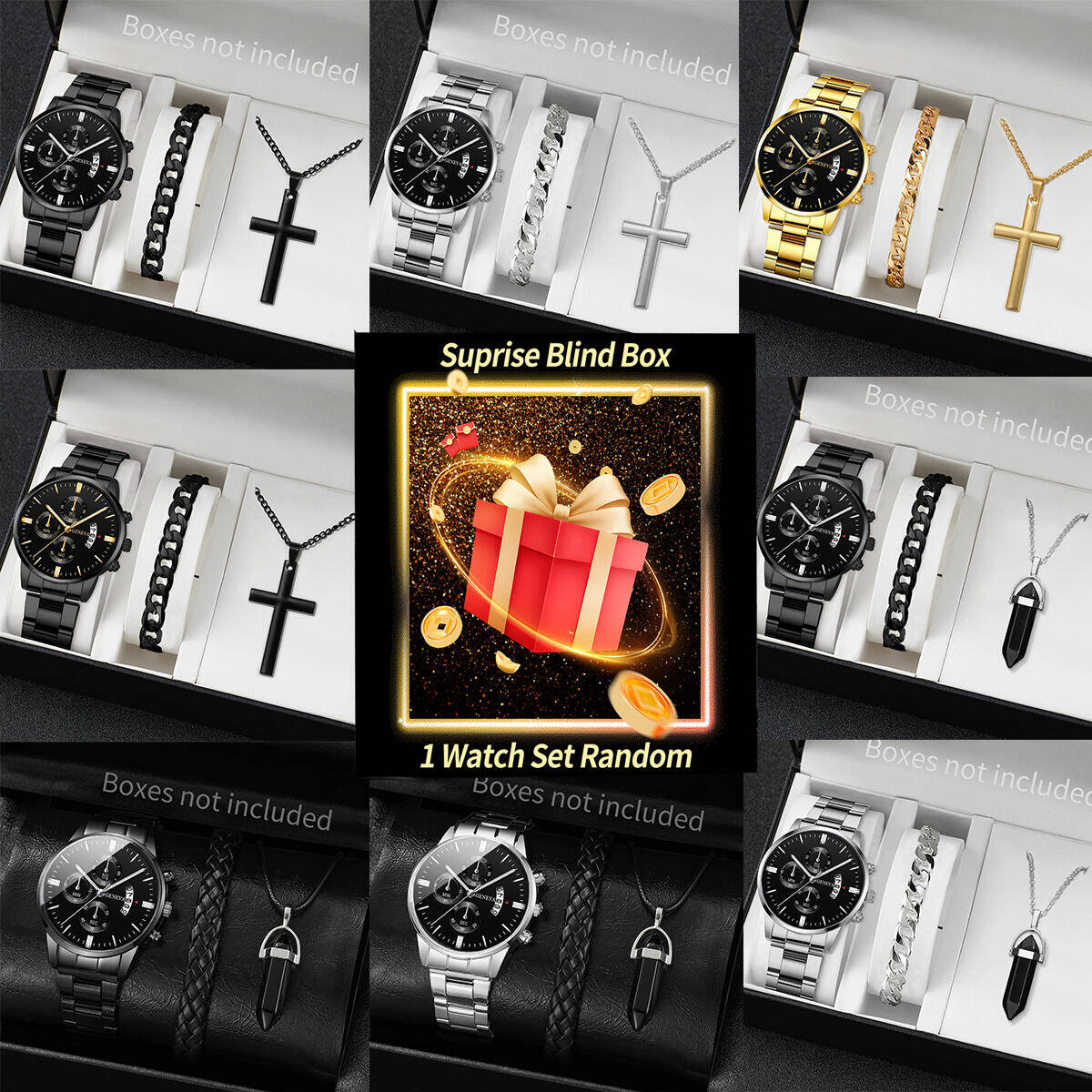 Body Jewelry Organizer - Surprise Mystery Watch Blind Box-3PCS/Set Fashion
