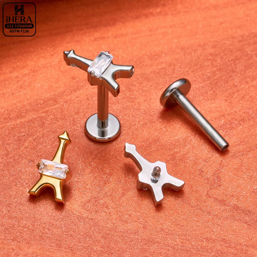 F136 Titanium Piercing Stud Co - đánh giá và giá Body Jewelry Vertical Labret