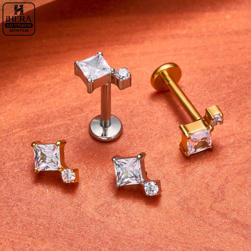 F136 Titanium Piercing Stud Co - đánh giá và giá Body Jewelry Vertical Labret