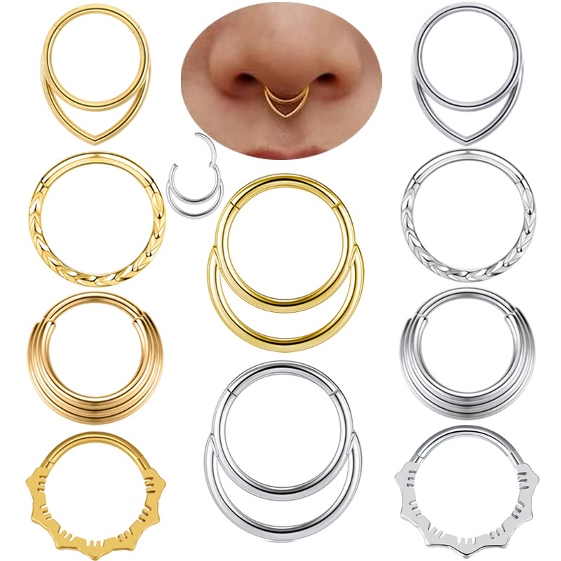 Nose Hoop Earrings Metal Nose  - đánh giá và giá Body Jewelry And Earrings