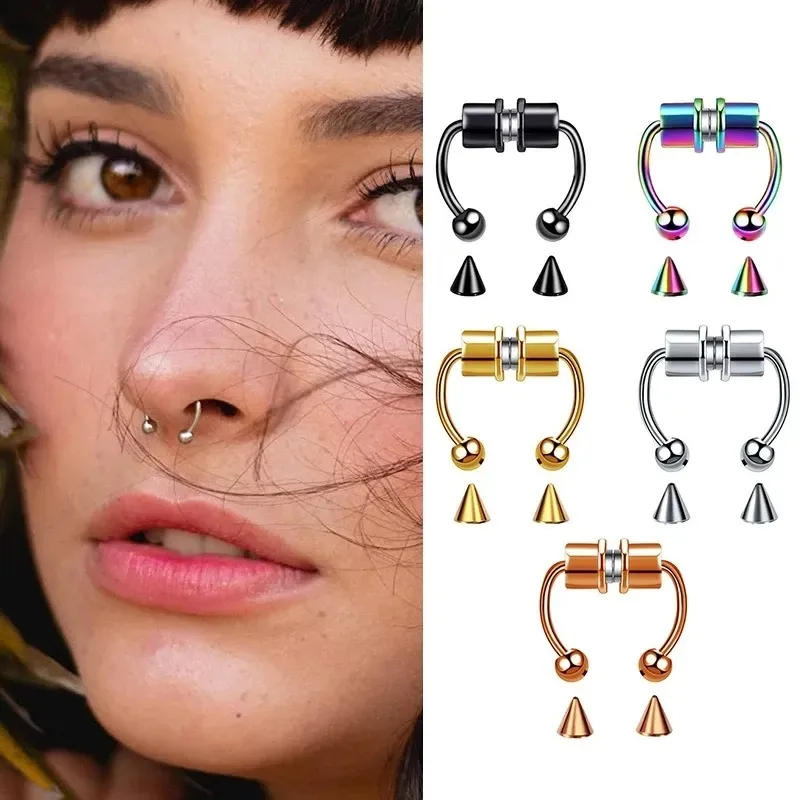 1/2/3Pcs Fake Magnetic Nose Ri - đánh giá và giá Body Jewelry Hoops
