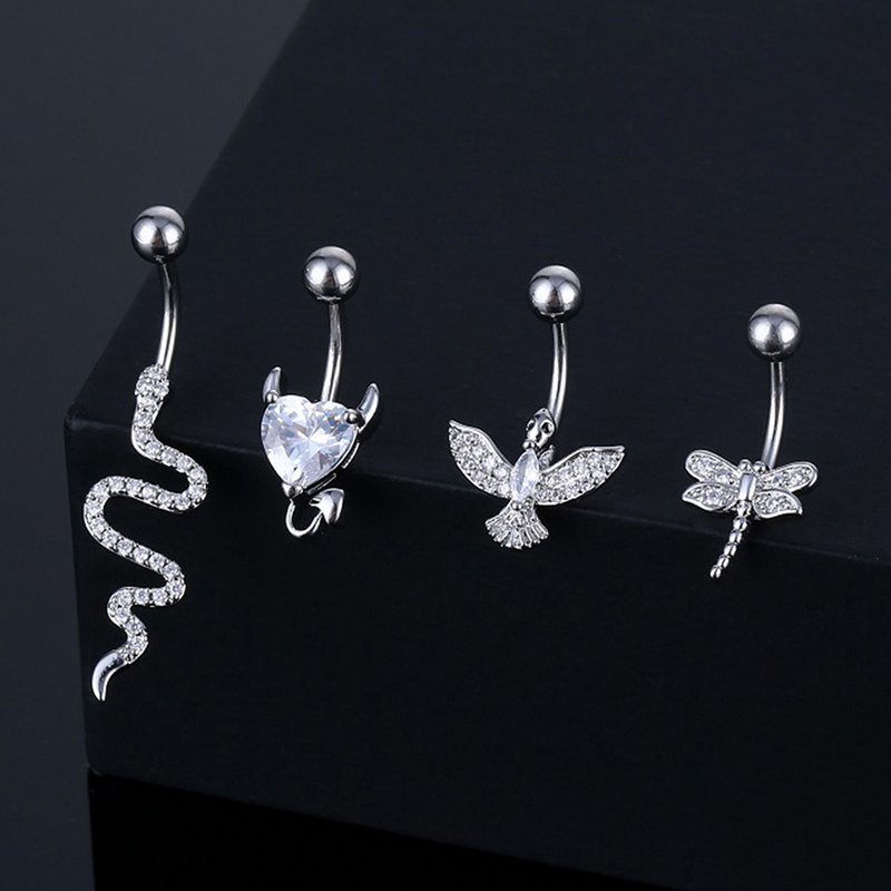Crystal Belly Button Ring Anim - đánh giá và giá Body Jewelry Hoops