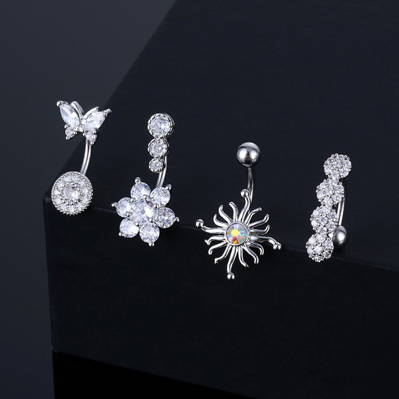 Crystal Belly Button Ring Anim - đánh giá và giá Body Jewelry Hoops