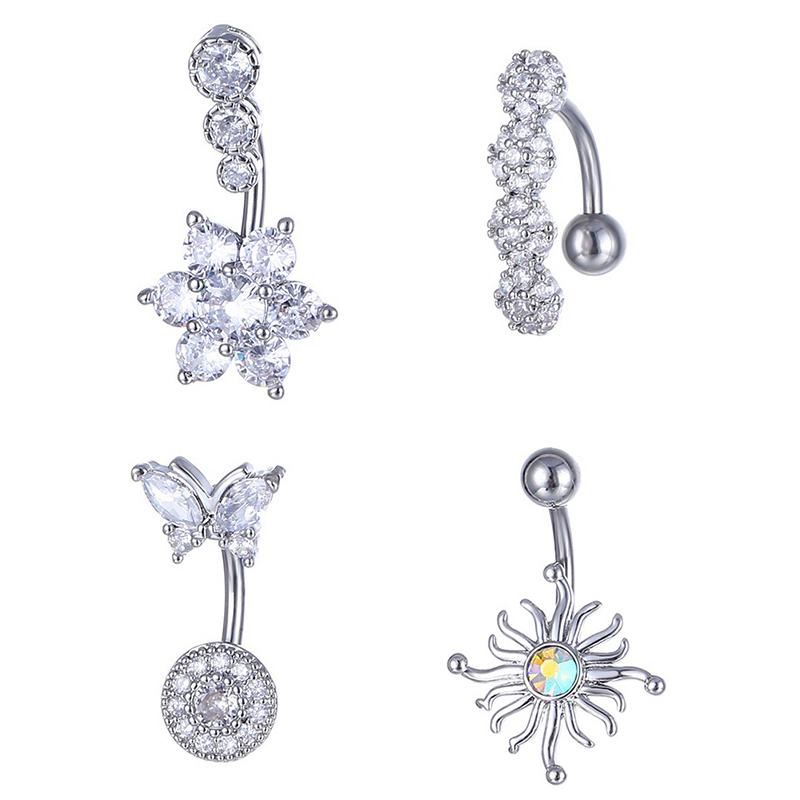 Crystal Belly Button Ring Anim - đánh giá và giá Body Jewelry Hoops