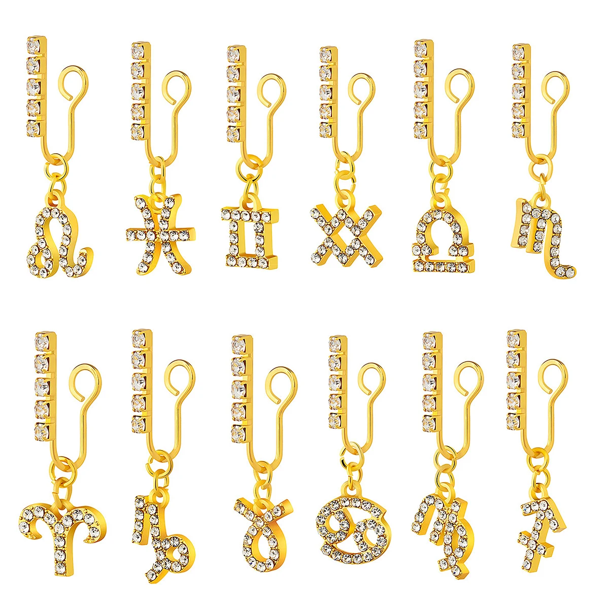 2 Pack Ear Clips Metal Zircon  - đánh giá và giá Body Jewelry And Earrings