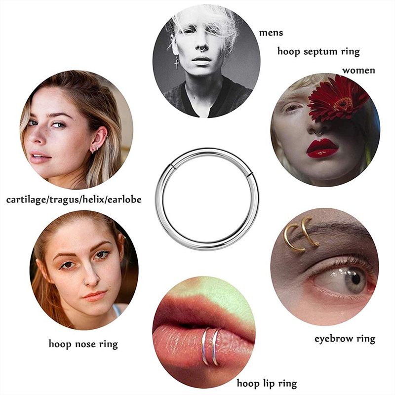 16G 316L Surgical Steel Hinged - đánh giá và giá Body Jewelry And Earrings