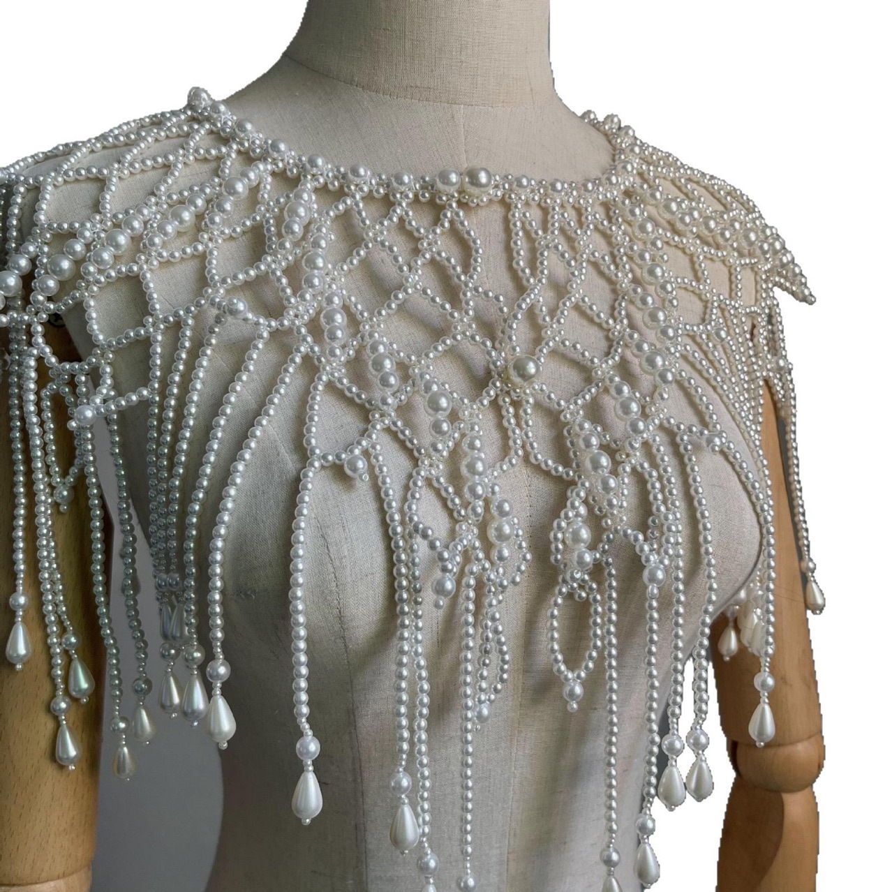 Handmade Pearl Layered Body Ch - đánh giá và giá Body Jewelry Vest