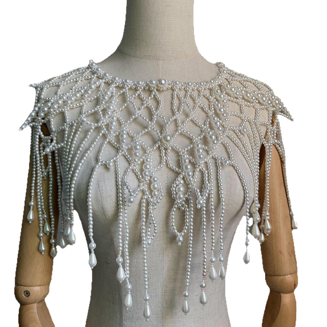 Handmade Pearl Layered Body Ch - đánh giá và giá Body Jewelry Vest