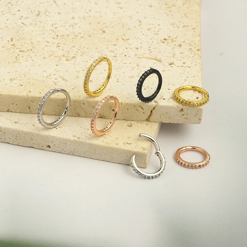 16G Clear CZ Nose Ring Hoop 31 - đánh giá và giá Body Jewelry And Earrings