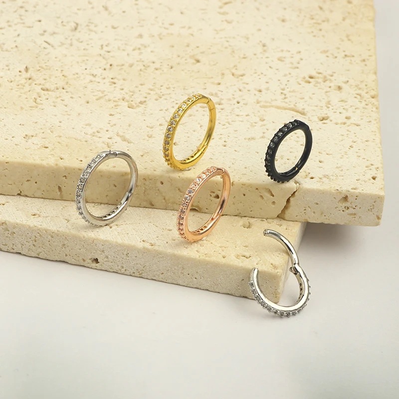 16G Clear CZ Nose Ring Hoop 31 - đánh giá và giá Body Jewelry And Earrings