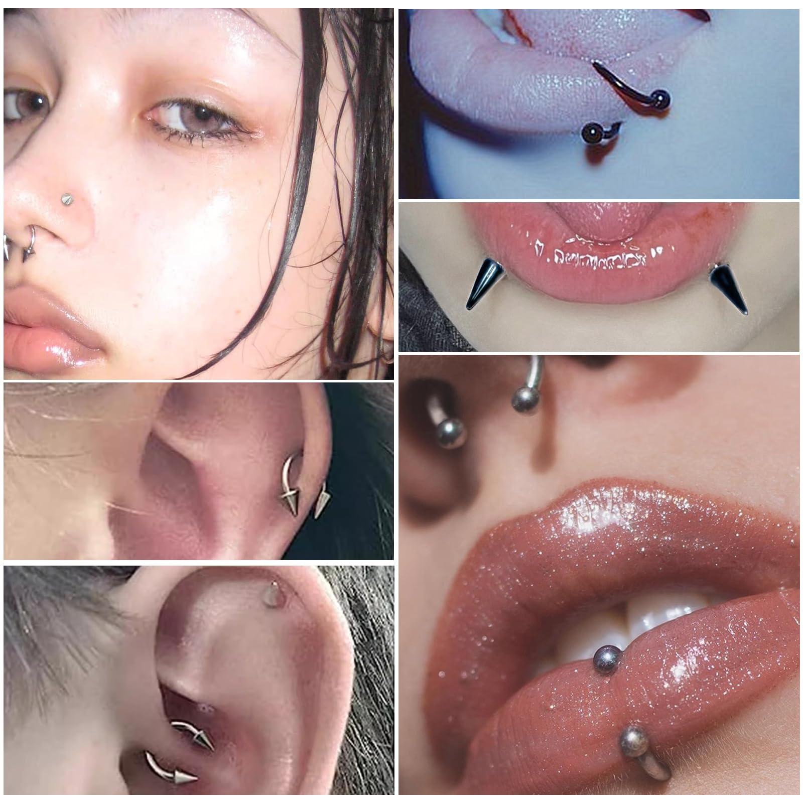 34pcs/Set 16G Snake Bite Pierc - đánh giá và giá Body Jewelry Vertical Labret