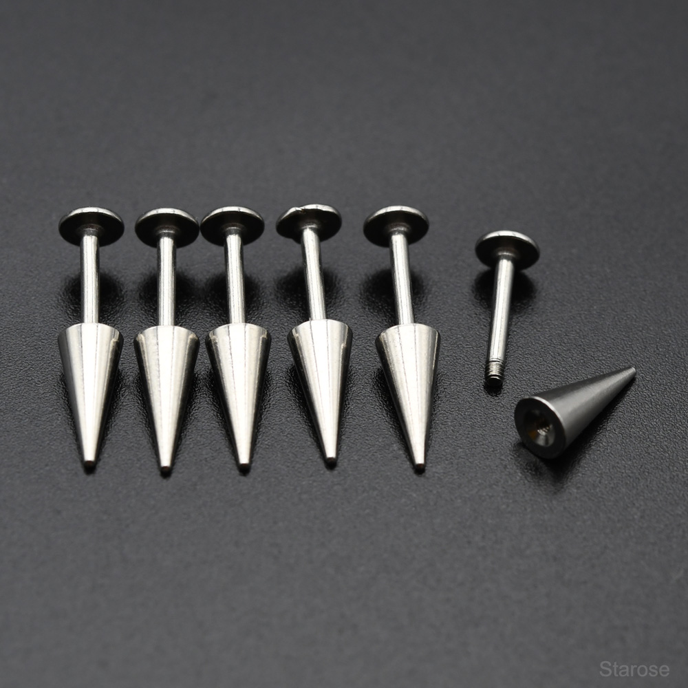 Starose 2Pcs Gothic Cone Stain - đánh giá và giá Body Jewelry Vertical Labret
