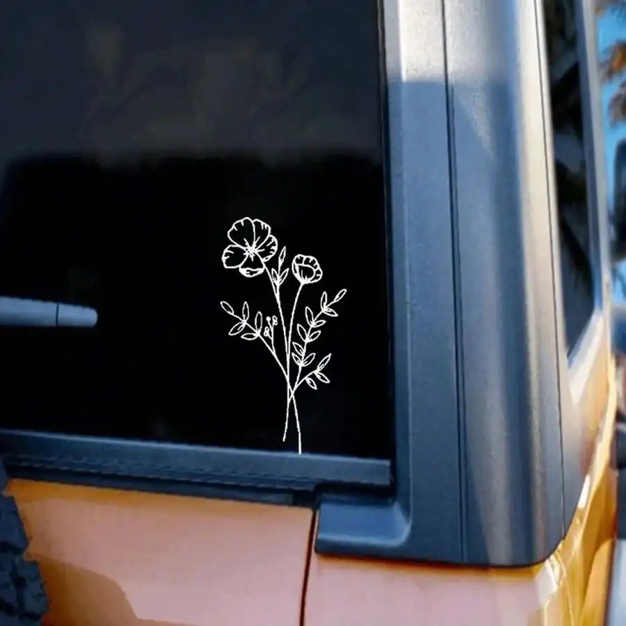 1pc Wild Flower Car Sticker, S - đánh giá và giá Body Jewelry Piercing