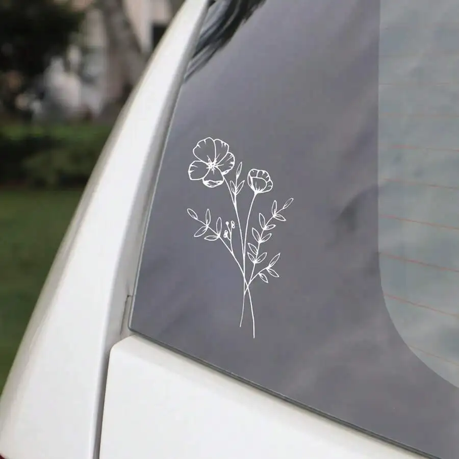 1pc Wild Flower Car Sticker, S - đánh giá và giá Body Jewelry Piercing