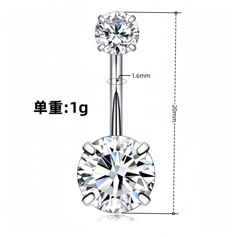 Heart Round Double Head Zircon - đánh giá và giá Body Jewelry Charms