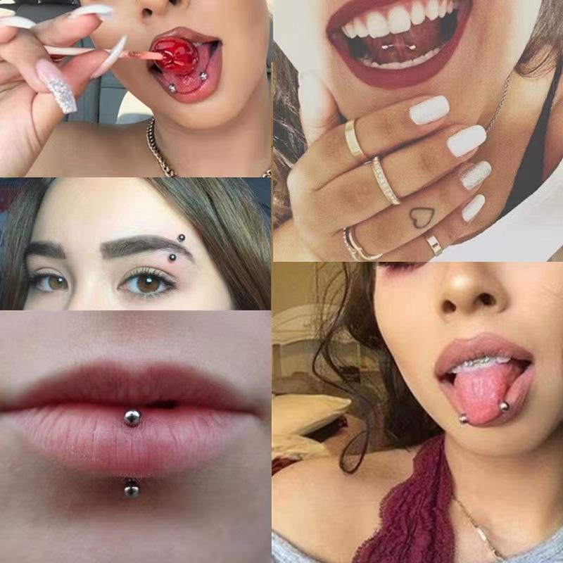 24pcs 16G Stainless Steel Curv - đánh giá và giá Body Jewelry Vertical Labret