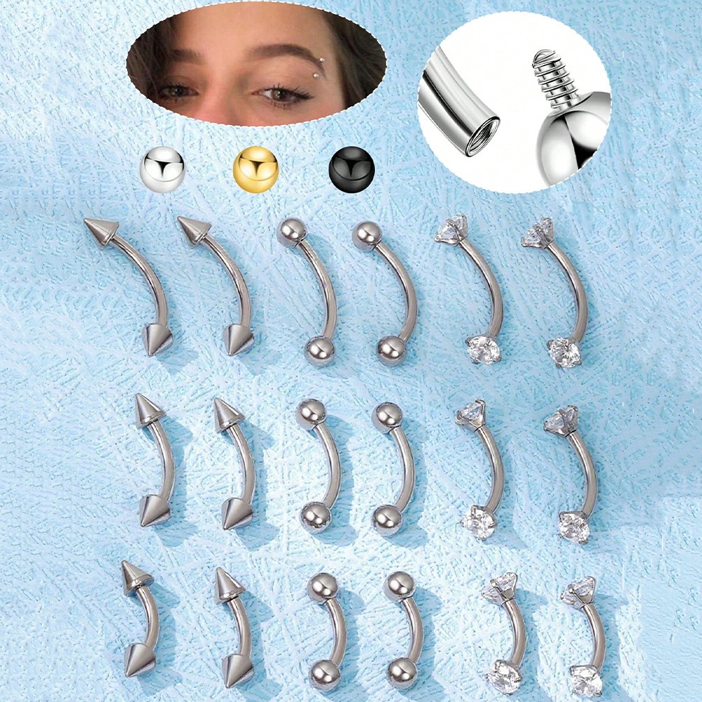6pcs 16G Stainless Steel Small - đánh giá và giá Body Jewelry Vertical Labret