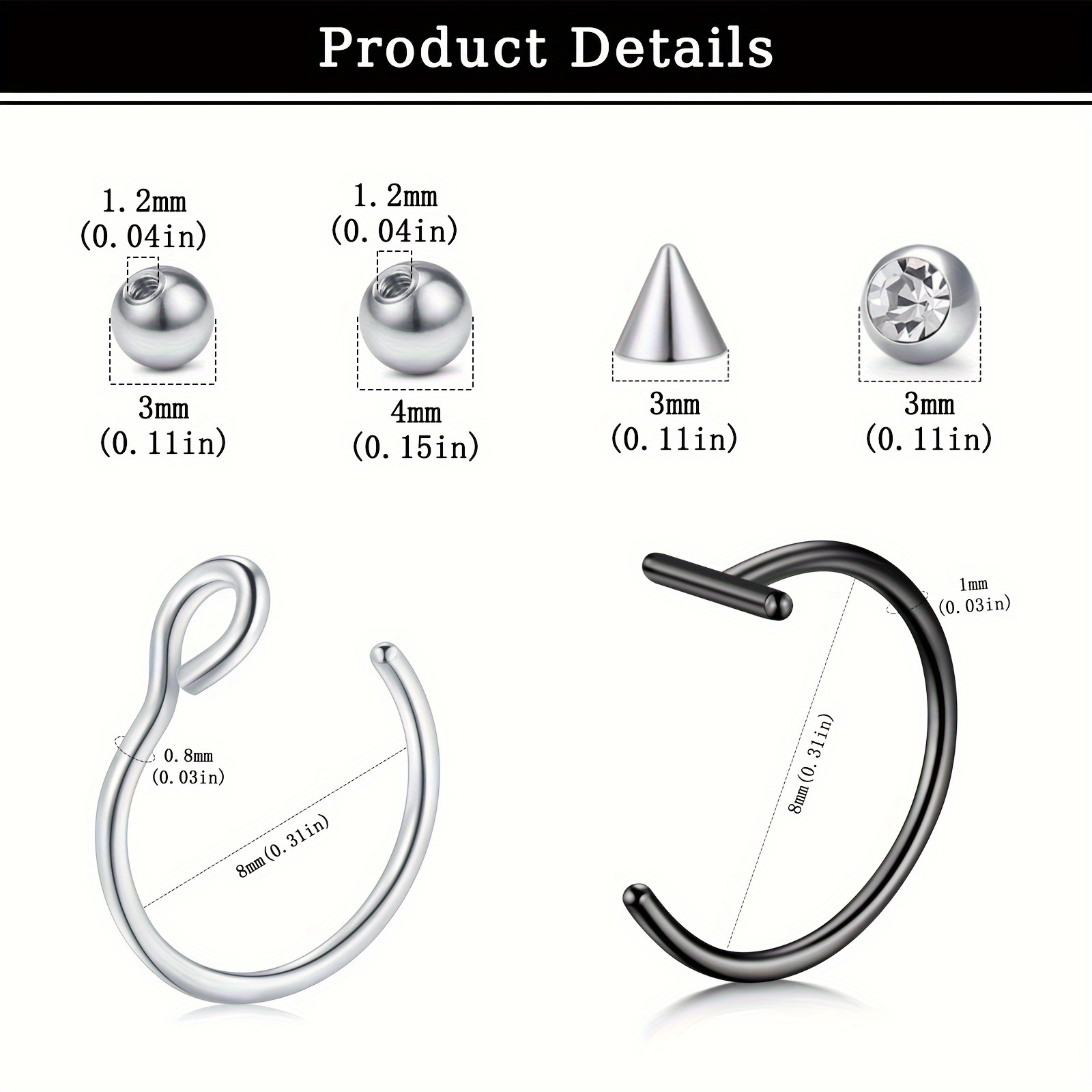 Fake Piercings Fake Lip Ring F - đánh giá và giá Body Jewelry Piercing