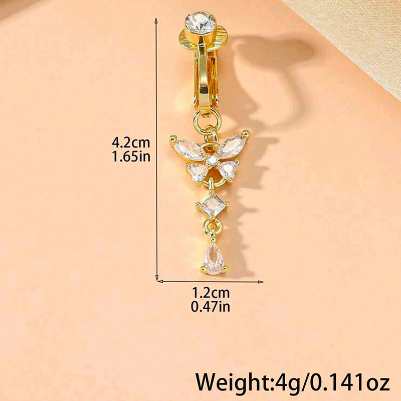 1Pc Butterfly Design CZ Fake B - đánh giá và giá Body Jewelry Hoops