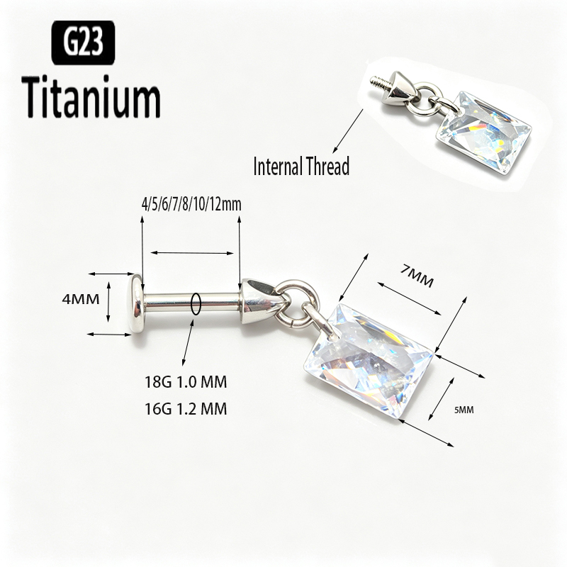 G23 Titanium Piercing Vertical - đánh giá và giá Body Jewelry Vertical Labret