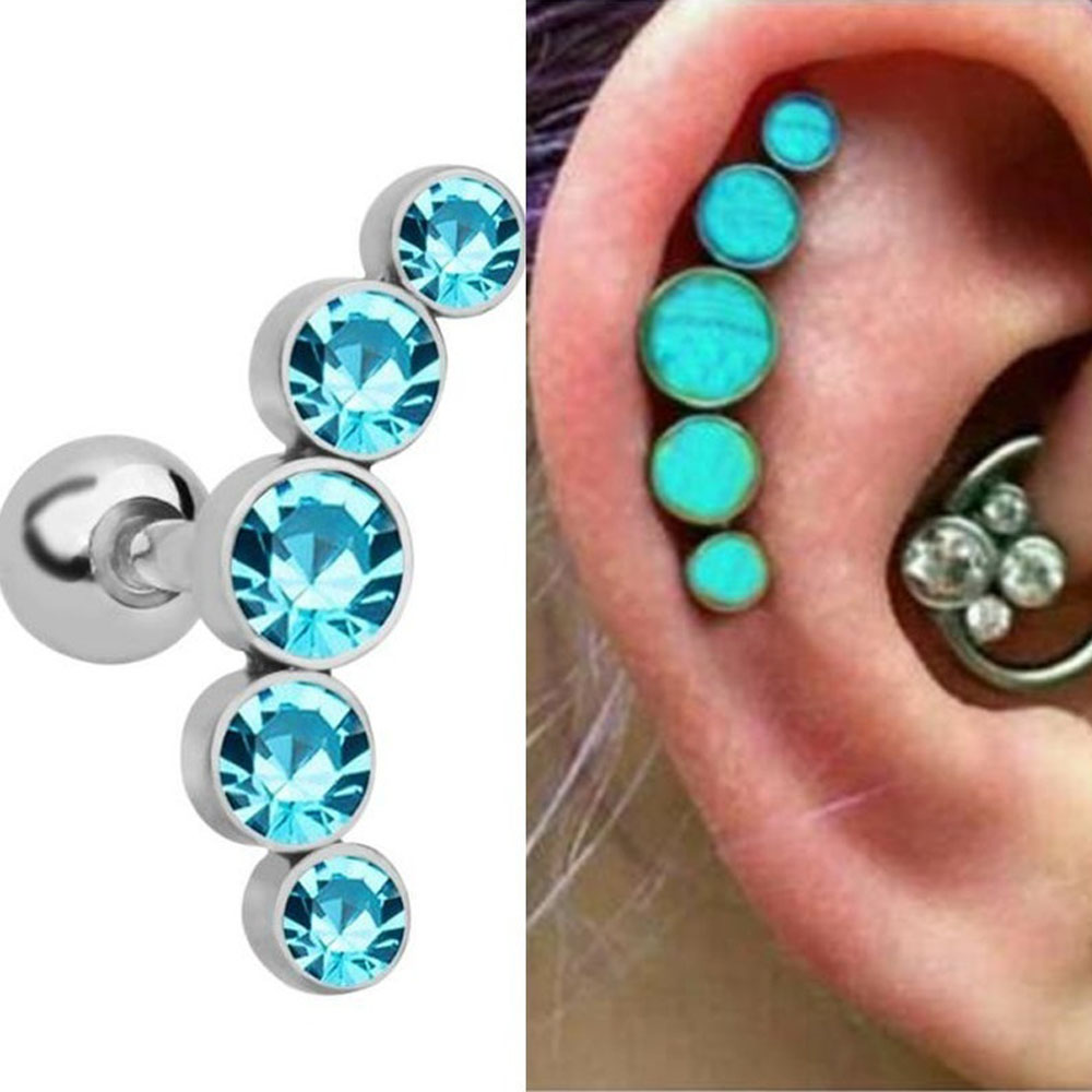 1Pcs Fashion 16G Crystal Gem O - đánh giá và giá Body Jewelry And Earrings