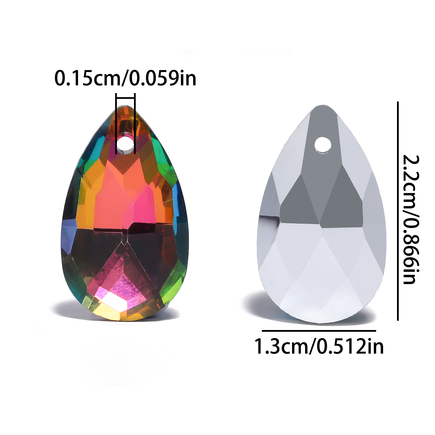 8pcs 13x22mm Single Hole Glass - đánh giá và giá Body Jewelry Piercing