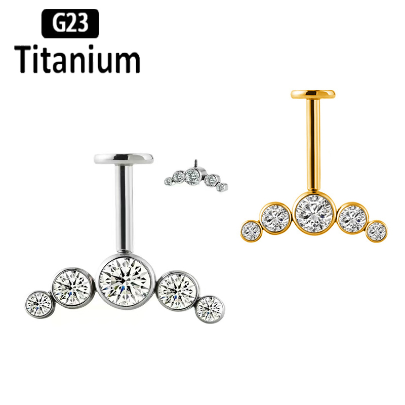 G23 Titanium Ear Piercing Inte - đánh giá và giá Body Jewelry Vertical Labret