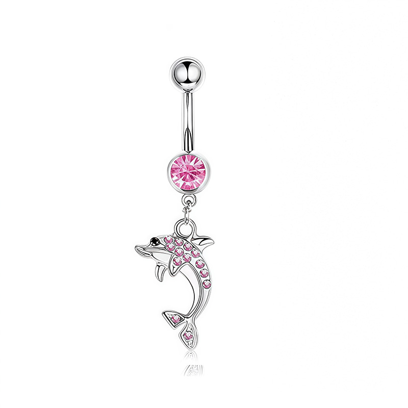 1PCS Pink Crown Belly Button R - đánh giá và giá Body Jewelry Hoops