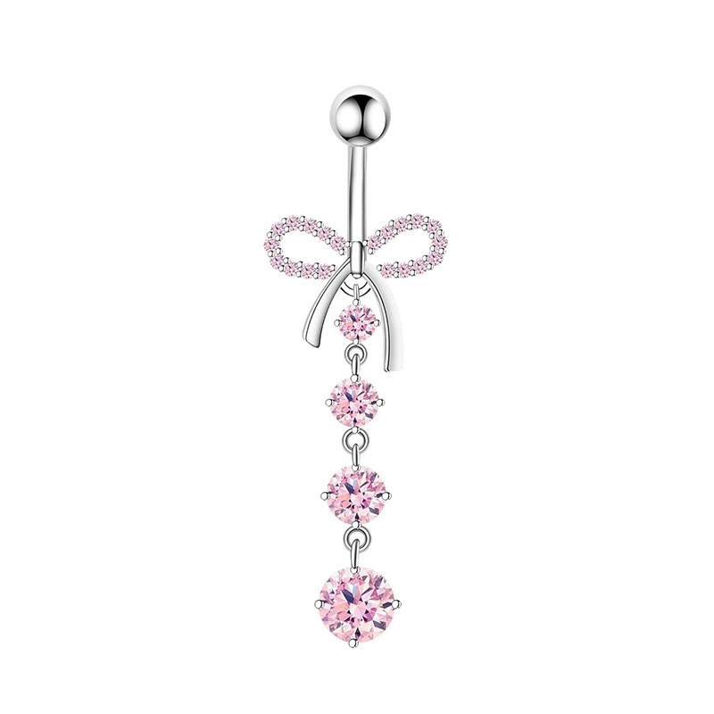 1PCS Pink Crown Belly Button R - đánh giá và giá Body Jewelry Hoops