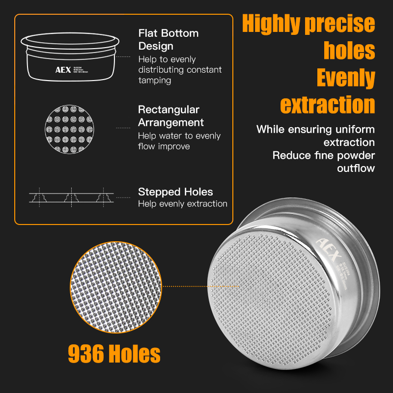 Coffee Filter Basket 58MM AEX  - đánh giá và giá Body Jewelry Piercing