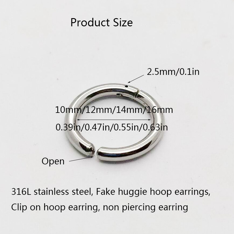 2/6Pcs Fake Huggie Hoop Earrin - đánh giá và giá Body Jewelry And Earrings