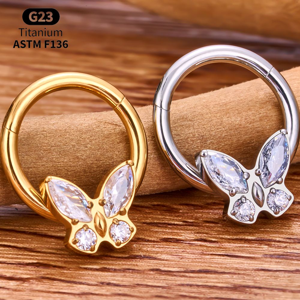 G23 Titanium Clicker Hoop Lot  - đánh giá và giá Body Jewelry Vertical Labret