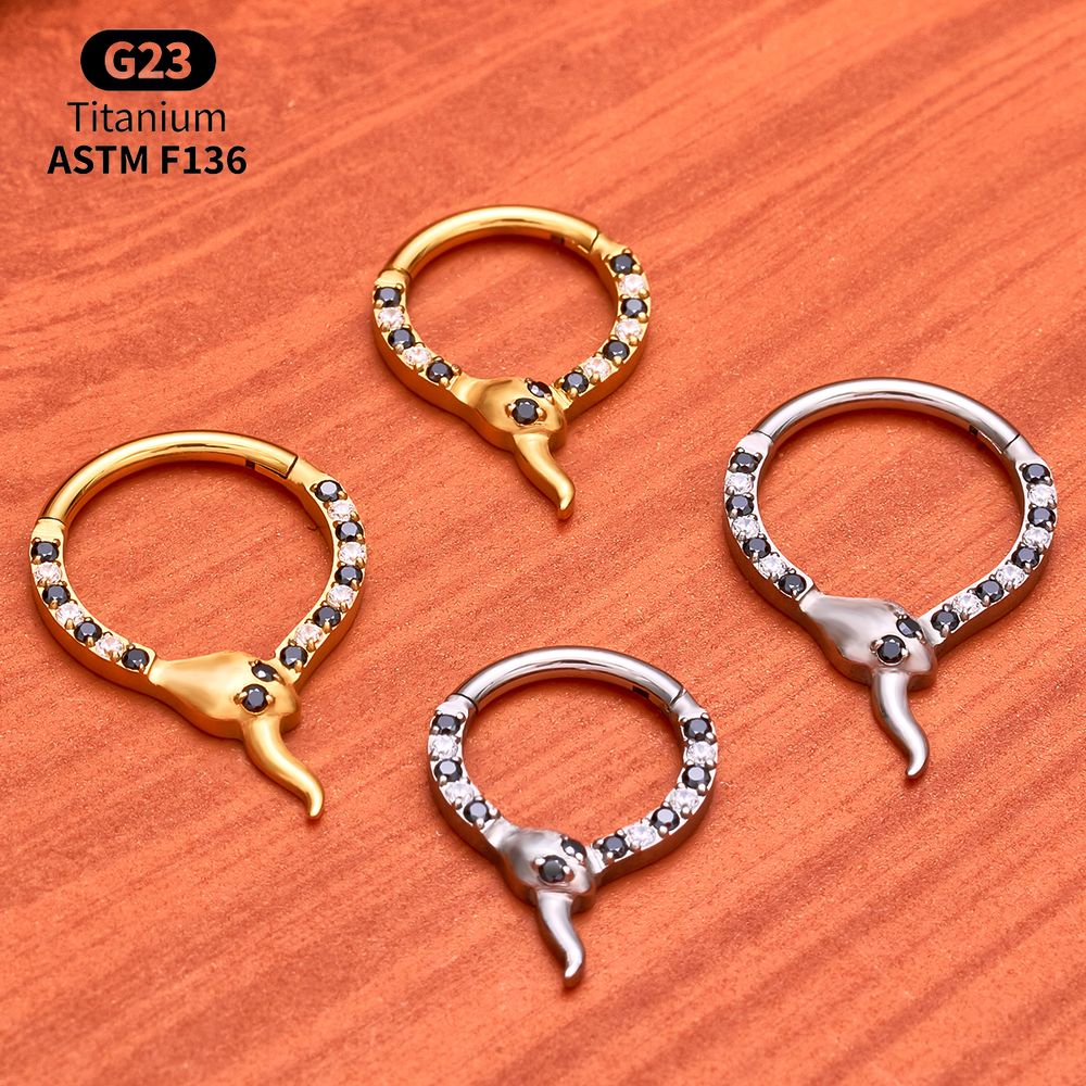 G23 Titanium Clicker Hoop Lot  - đánh giá và giá Body Jewelry Vertical Labret