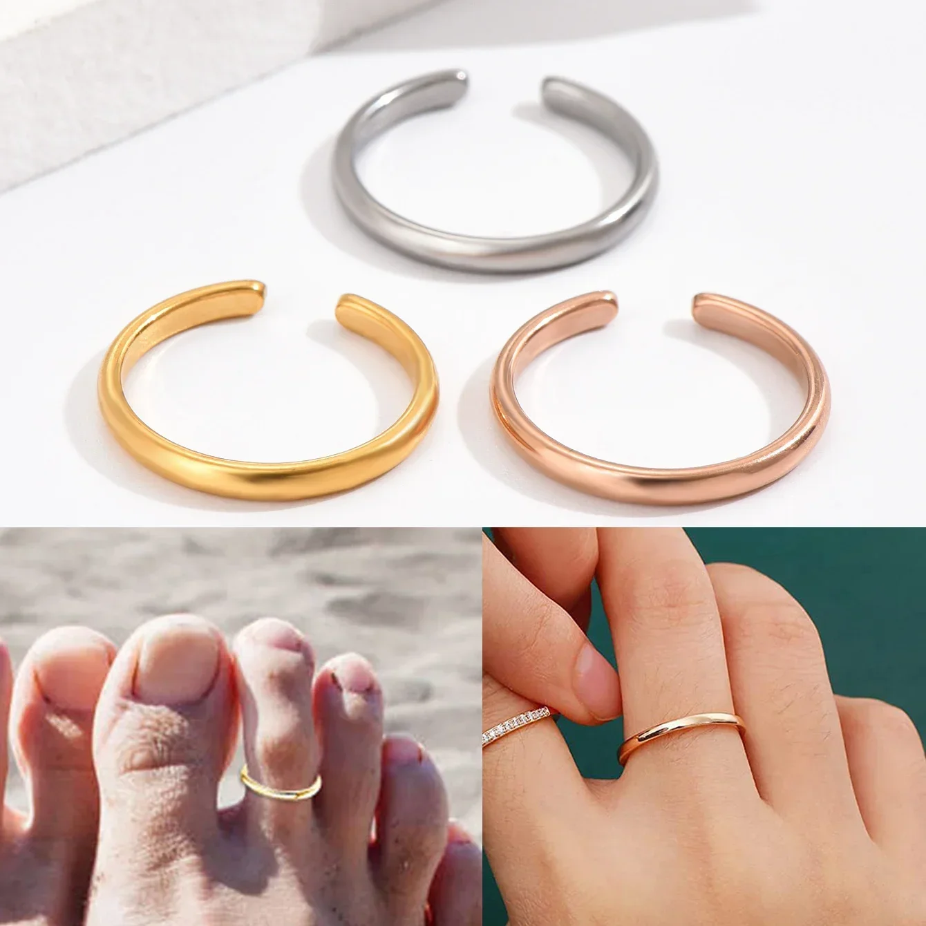 1PC Toe Rings for Women Adjust - đánh giá và giá Body Jewelry Hoops