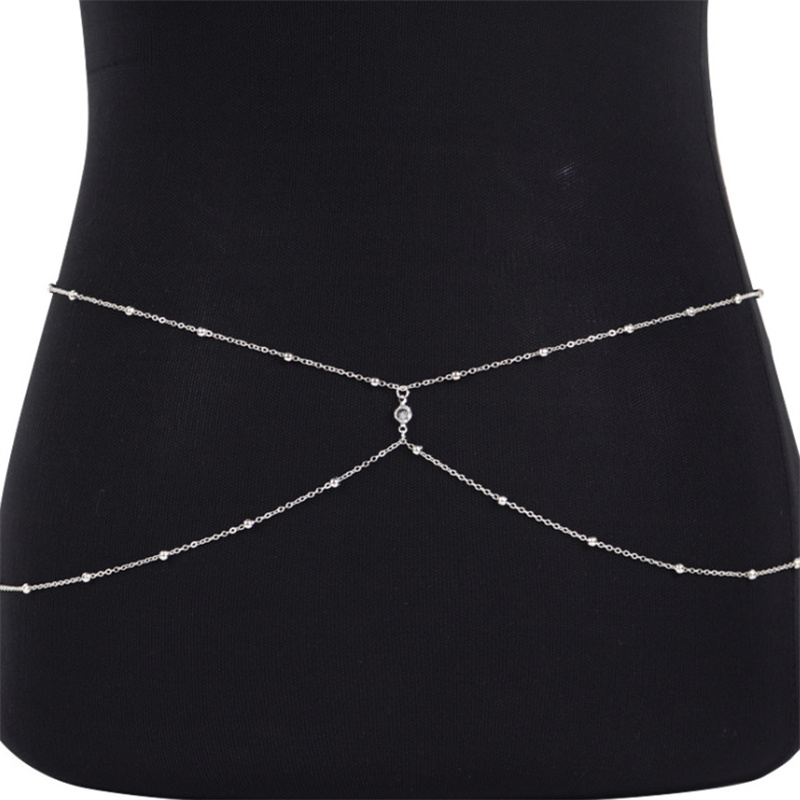 Clear Rhinestone Beaded Belly  - đánh giá và giá Body Jewelry Women