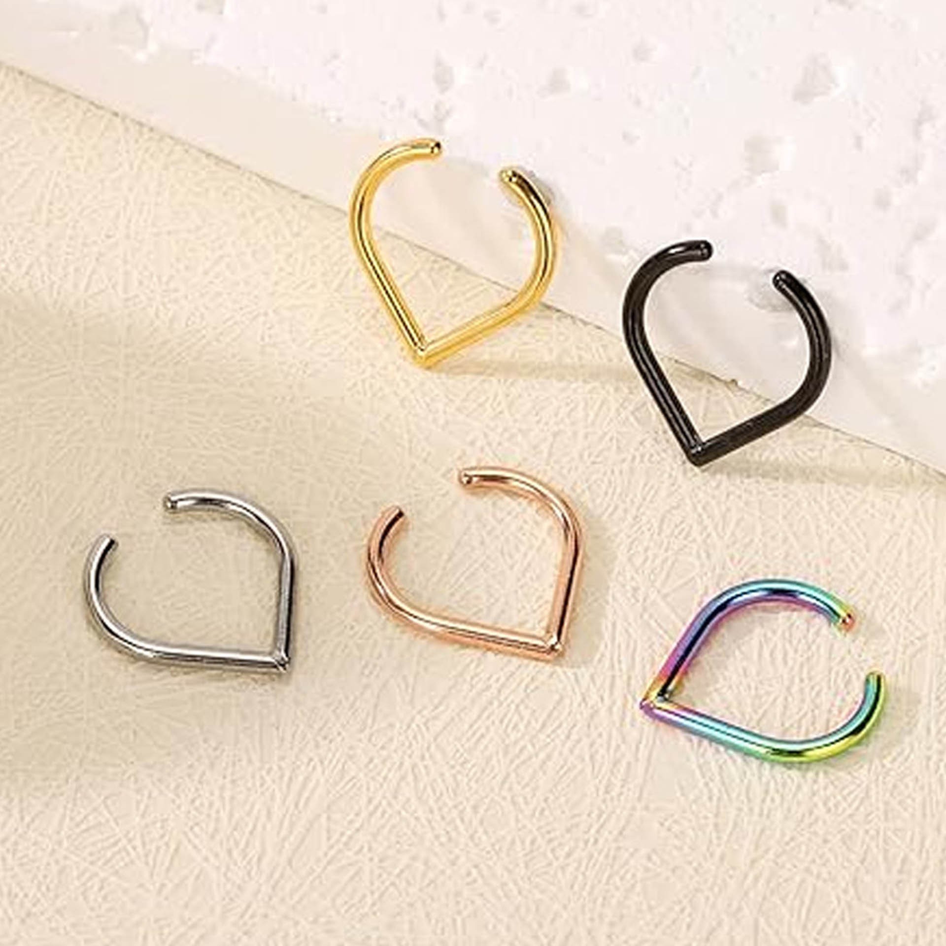 5Pcs Stainless Steel Fake Nose - đánh giá và giá Body Jewelry And Earrings