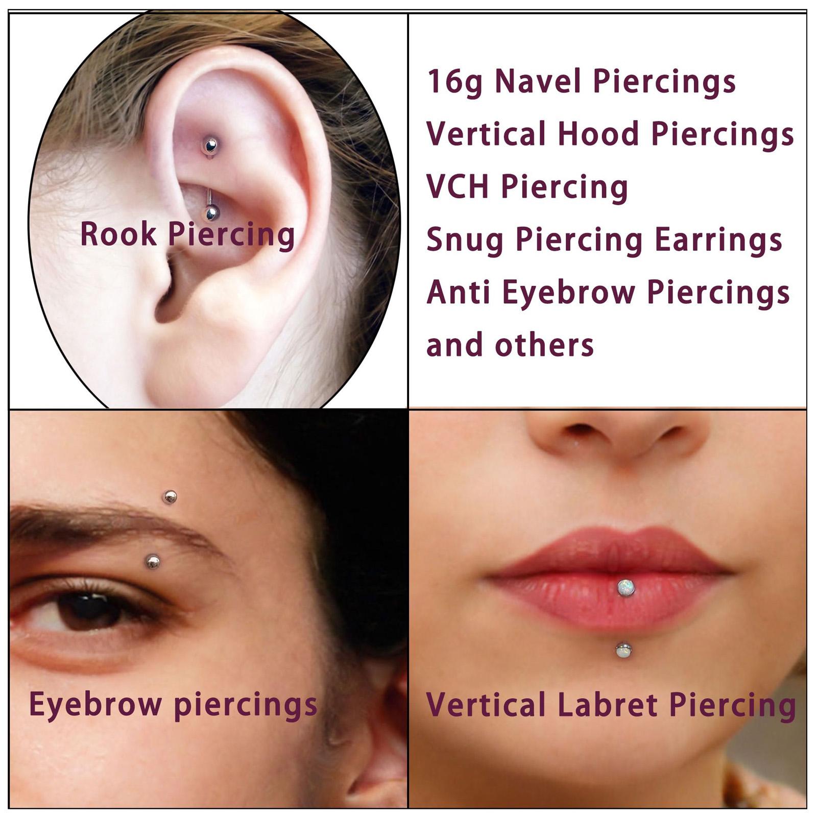10/11/12pcs 16G Stainless Stee - đánh giá và giá Body Jewelry Vertical Labret