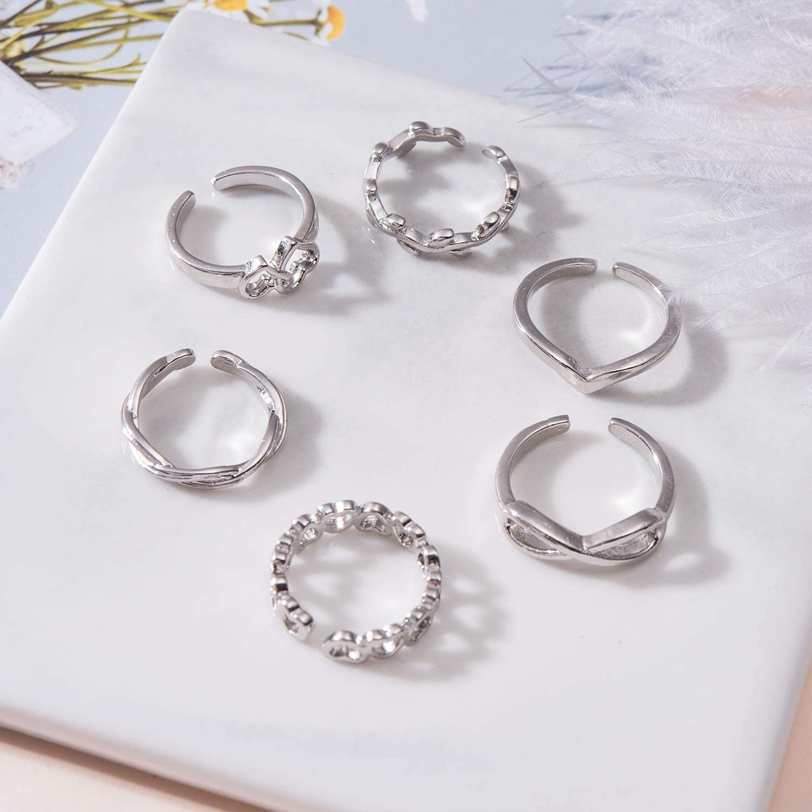 10/12Pcs Toe Rings for Women O - đánh giá và giá Body Jewelry Hoops