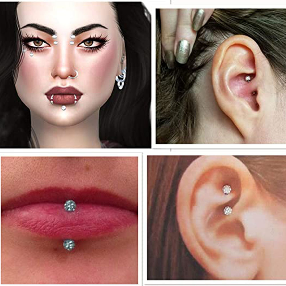 16G Forwards Helix Conch Rook  - đánh giá và giá Body Jewelry Vertical Labret