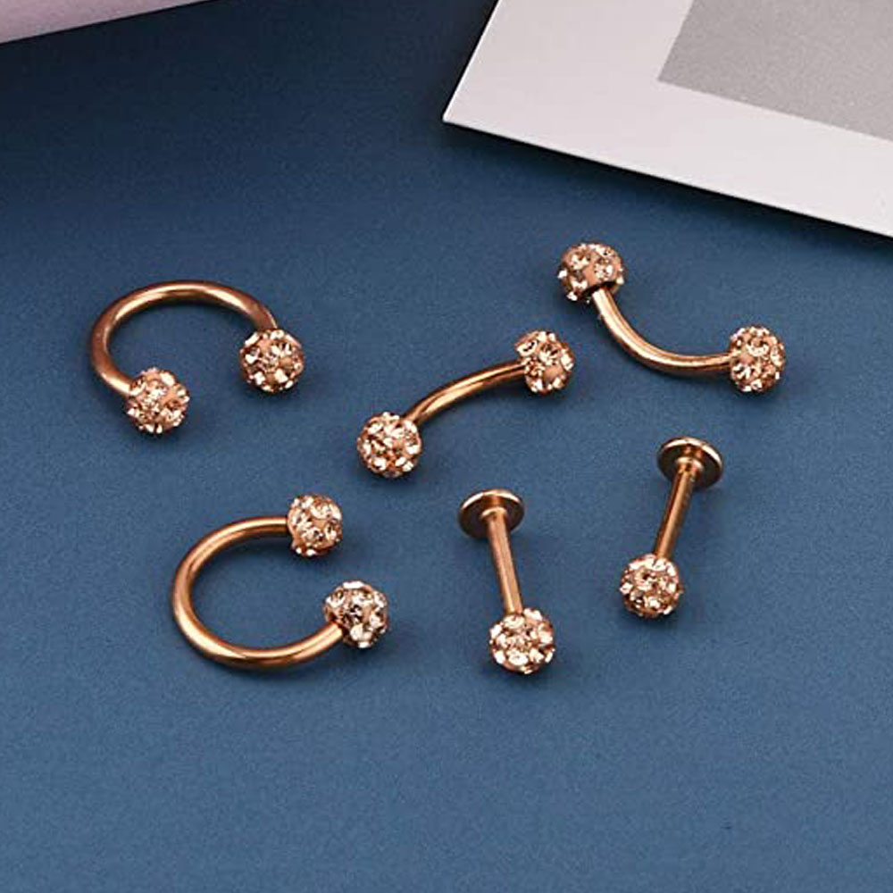 16G Forwards Helix Conch Rook  - đánh giá và giá Body Jewelry Vertical Labret