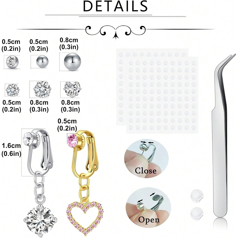 Gold Fake Belly Piercing Cubic - đánh giá và giá Body Jewelry Piercing