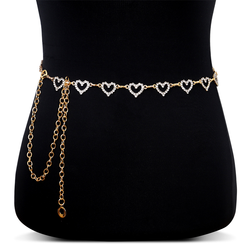 Fashion Rhinestone Heart Waist - đánh giá và giá Body Jewelry Women