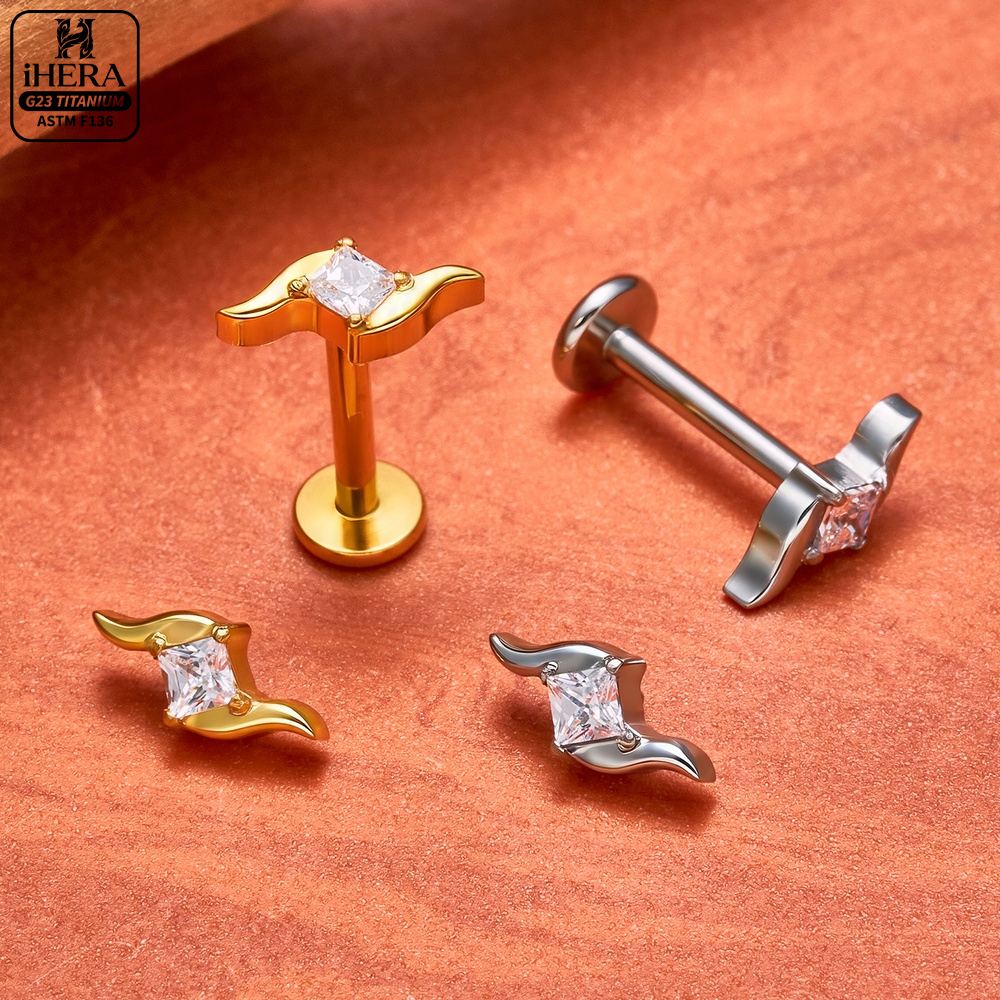 G23 Titanium Labret Segment He - đánh giá và giá Body Jewelry Vertical Labret