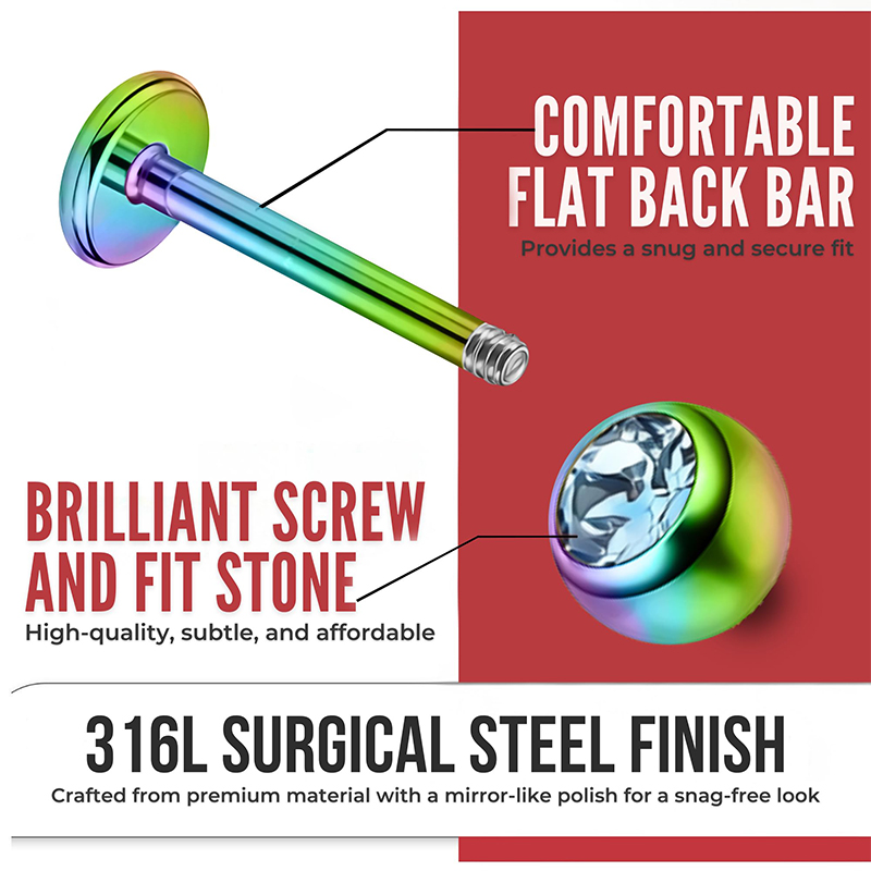 16G Surgical Steel Ball Top CZ - đánh giá và giá Body Jewelry And Earrings