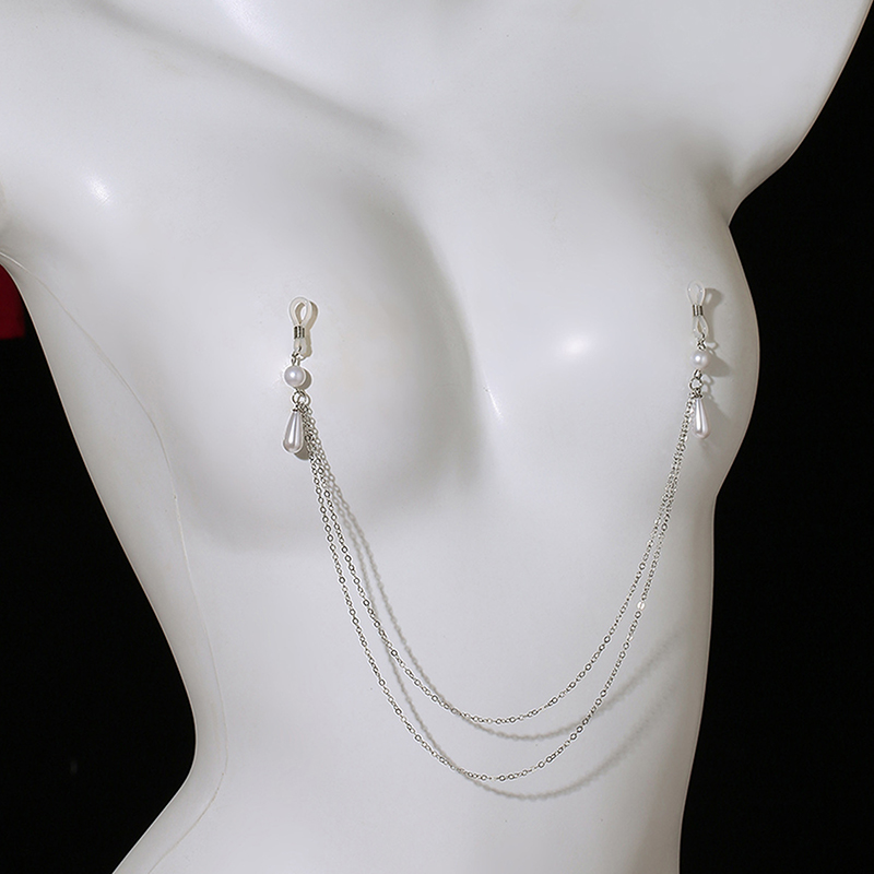 Sexy Metal Pearl Tassel Chest  - đánh giá và giá Body Jewelry Charms